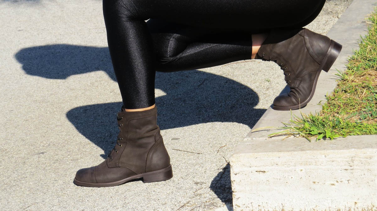 Anfibi in nabuk colore testa di moro Patty Shoes