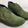 Sneakers in camoscio verde