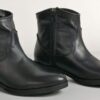 Camperos vitello nero con zip laterale