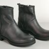 Stivaletti vitello nero con doppia zip