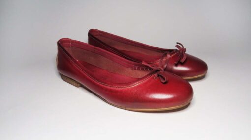 Ballerine vacchetta rosso