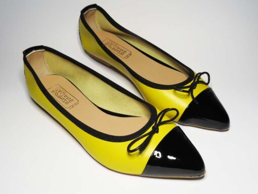 Ballerine in pelle giallo