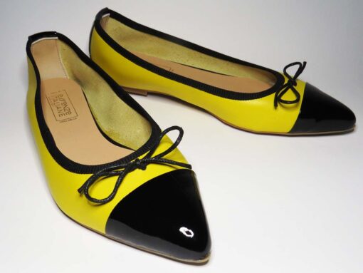 Ballerine in pelle giallo