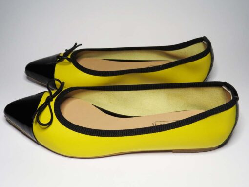 Ballerine in pelle giallo