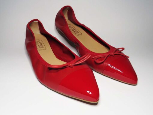 Ballerine in pelle rosso