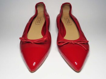 Ballerine in pelle rosso