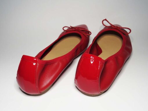 Ballerine in pelle rosso