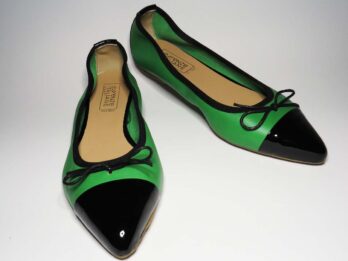 Ballerine in pelle verde