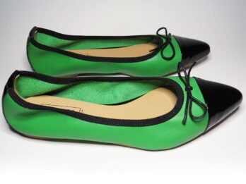 Ballerine in pelle verde