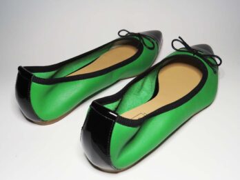 Ballerine in pelle verde