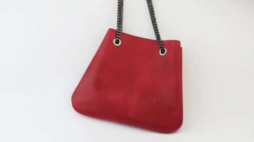 Borsa in pelle colore rosso