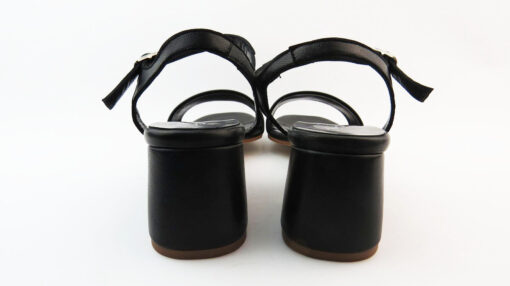 Sandali tacco largo nappa nero