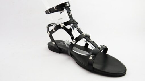 Sandali gladiatore con borchie neri