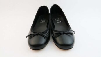 Ballerine in pelle colore nero con punta rotonda