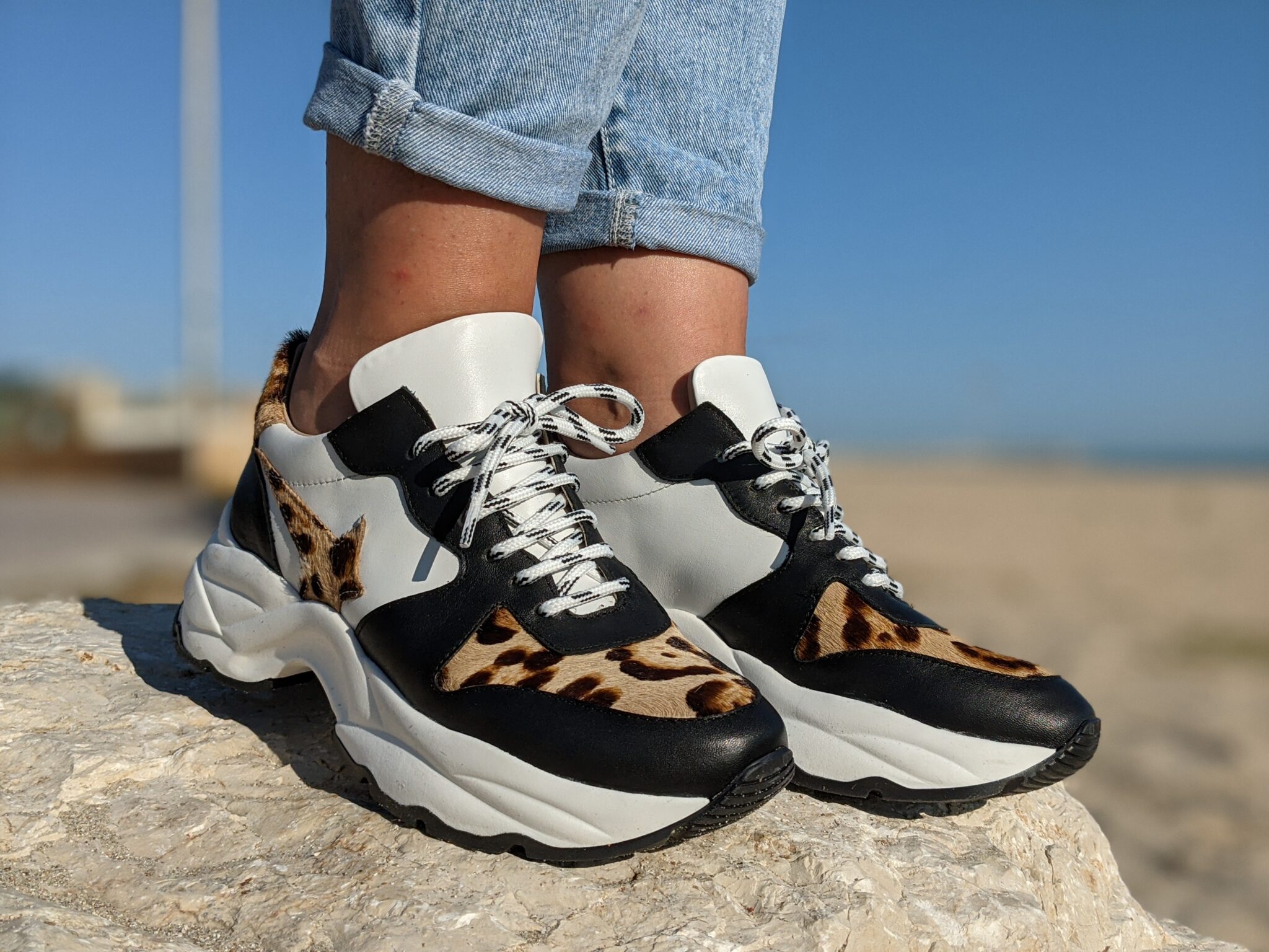 scarpe con stella laterale marca