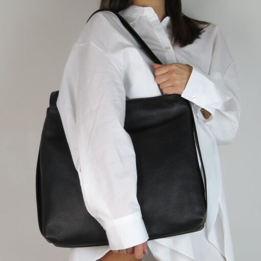 Borsa Zaino in vera pelle colore nero