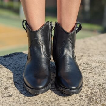 Texani bassi donna in vera pelle colore nero - Patty Shoes