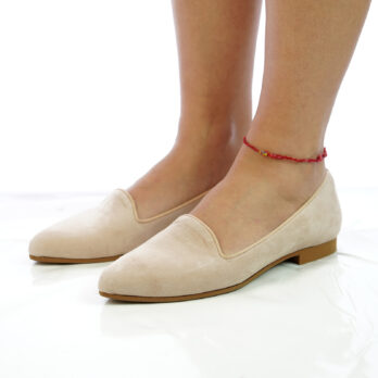 Ballerine in camoscio colore nude