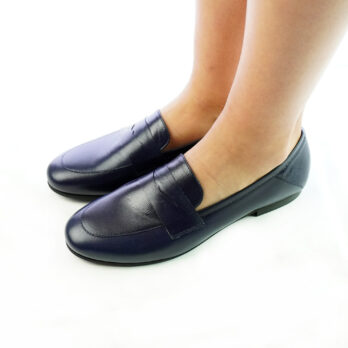 Mocassini donna artigianali blu