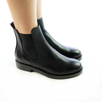 Stivaletti beatles donna artigianali nappa nero