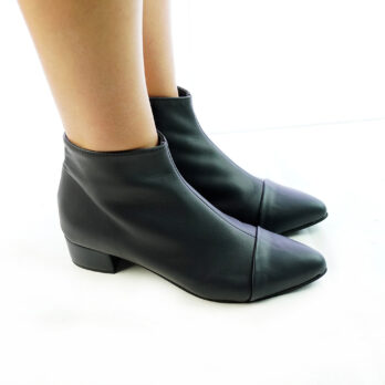 Stivaletti bassi donna artigianali nappa blu