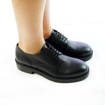 Scarpe francesine donna artigianali nero