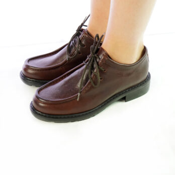 Scarpe francesine donna artigianali in pelle colore marrone