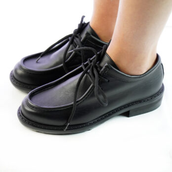 Scarpe francesine donna artigianali in pelle colore nero