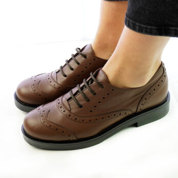 Scarpe francesine donna artigianali lavorazione all'inglese cuoio