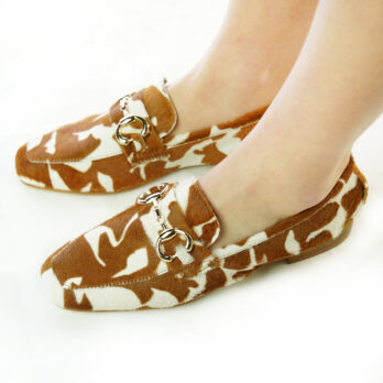 Mocassini donna lavorazione artigianale con morsetto cavallino beige