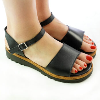 Sandali donna in pelle colore nero