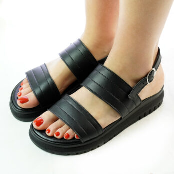 Sandali donna in pelle colore nero