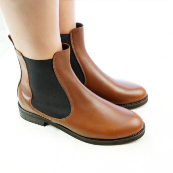 Beatles donna in vera pelle colore cuoio