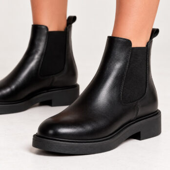 Beatles stivaletti bassi donna artigianali in nappa colore nero