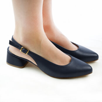 Sandali donna artigianali vera pelle colore blu
