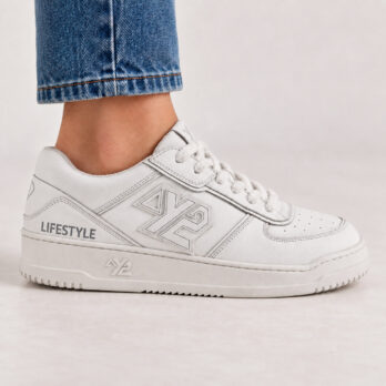 Sneakers donna Deltay2 lifestyle vera pelle colore bianco